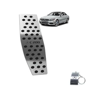 Descanso de Pé Aço Inox Mercedes C200 2010 A 2014 Preto