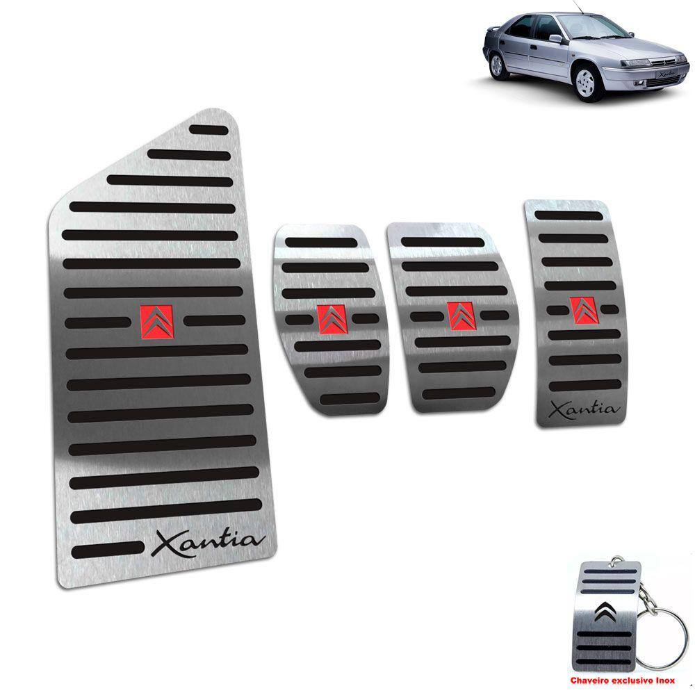 Descanso Pedaleira Citroen Xantia 1994 A 2001 Aço Inox Preto