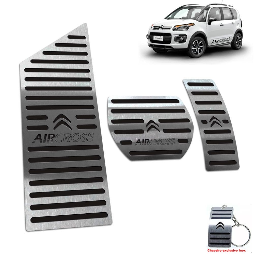 Pedaleira Automático + Descanso Aircross 2011 A 2016 Preto