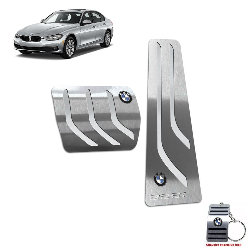Pedaleira Automático Em Inox Bmw 325i 2005 a 2012 Prata