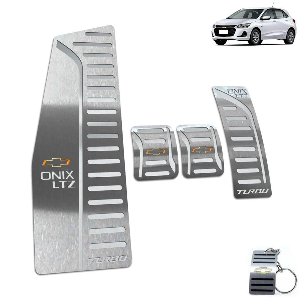 Descanso + Pedaleira Manual Onix Turbo LTZ 2020 Prata