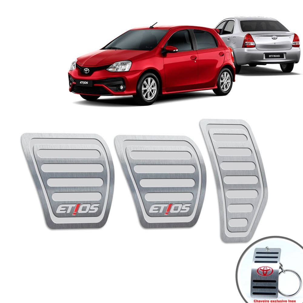 Pedaleira Manual Toyota Etios Platinum 2014 A 2019 Prata