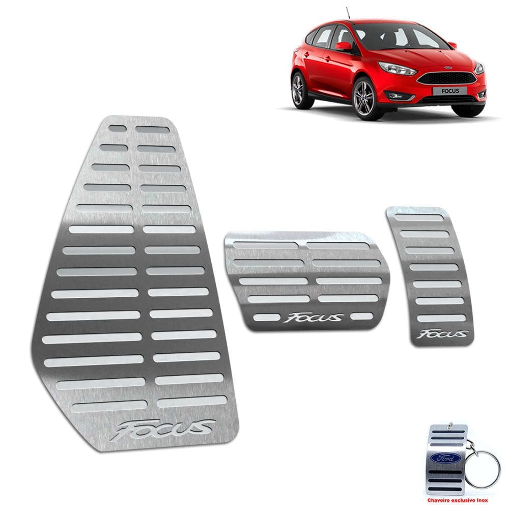 Descanso + Pedaleira Automático Ford Focus 2019 Aço Inox