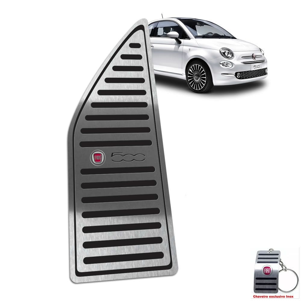 Descanso De Pé Em Aço Inox Fiat 500 Preto