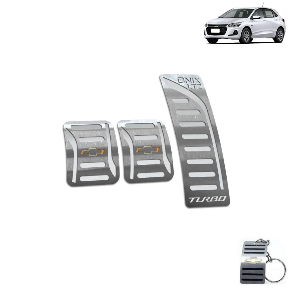 Pedaleira Manual Chevrolet Onix Turbo LTZ 2020 Prata