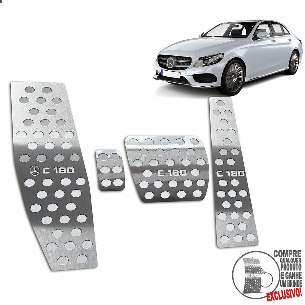 Descanso Pedaleira Automático Mercedes C180 2015 2021 Prata