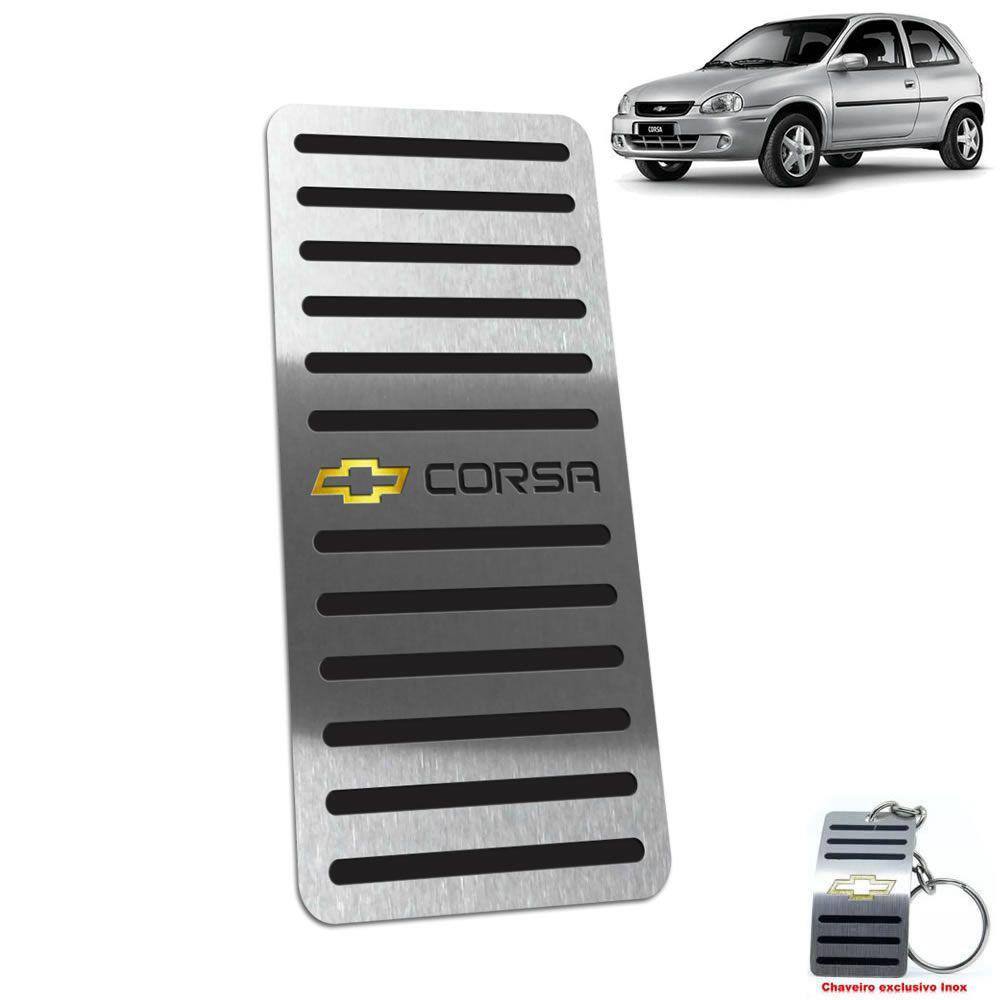 Descanso De Pé Chevrolet Corsa 1994 Até 2001 Aço Inox Preto