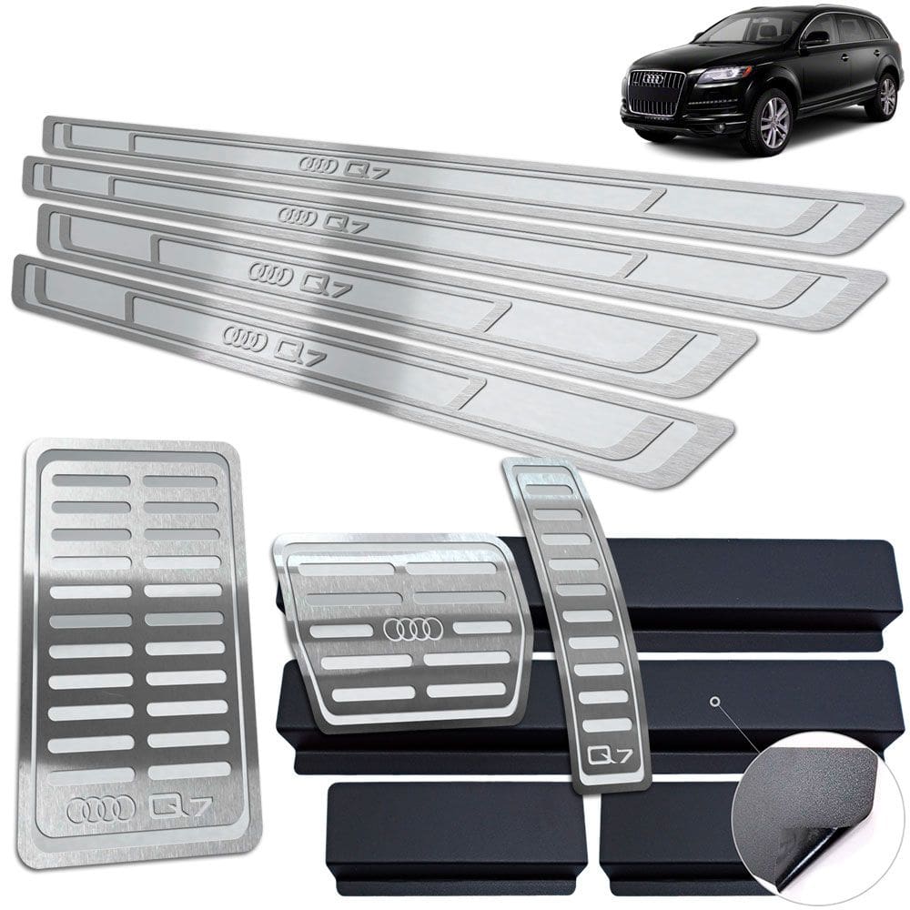 Descanso + Pedaleira + Soleira Audi Q7 2016 A 2019 Prata