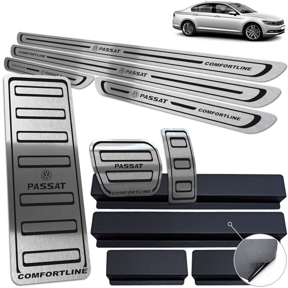 Pedaleira Soleira Descanso Passat Comfortline Preto 17 19