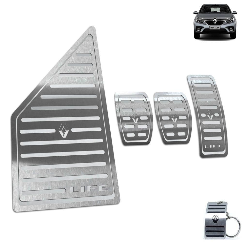 Descanso + Pedaleira Manual Renault Logan Life Prata