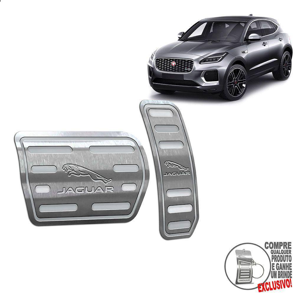 Pedaleira Automático Inox Jaguar E-Pace 2018 A 2020 Prata