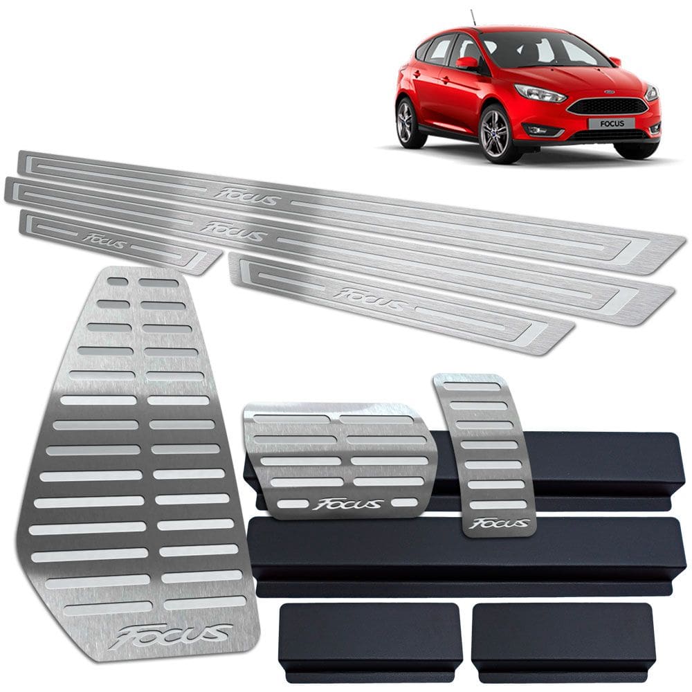 Pedaleira Automático Soleira Descanso Prata Ford Focus 2019