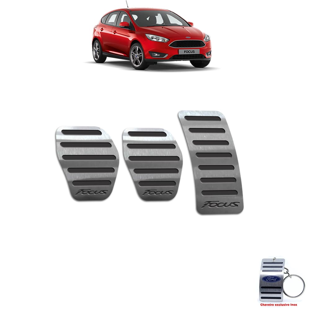 Pedaleira Manual Ford Focus 2019 Aço Inox Preto