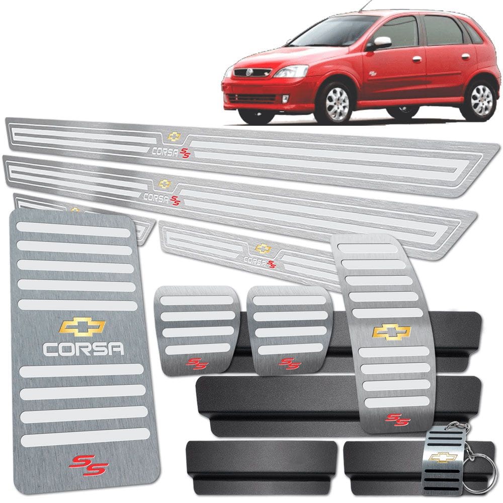 Pedaleira Manual Soleira Descanso Corsa SS 2005 A 2009 Prata