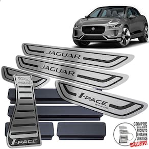 Descanso Soleira Jaguar I-Pace 2019 2021 Preto Baixo Relevo