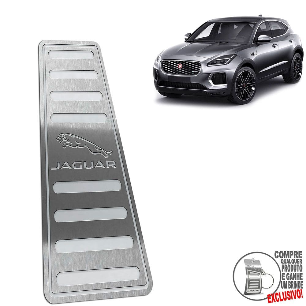 Descanso De Pé Aço Inox Jaguar E-Pace 2018 A 2020 Prata