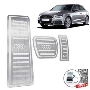 Descanso + Pedaleira Automático Audi A3 2017 A 2021 Prata