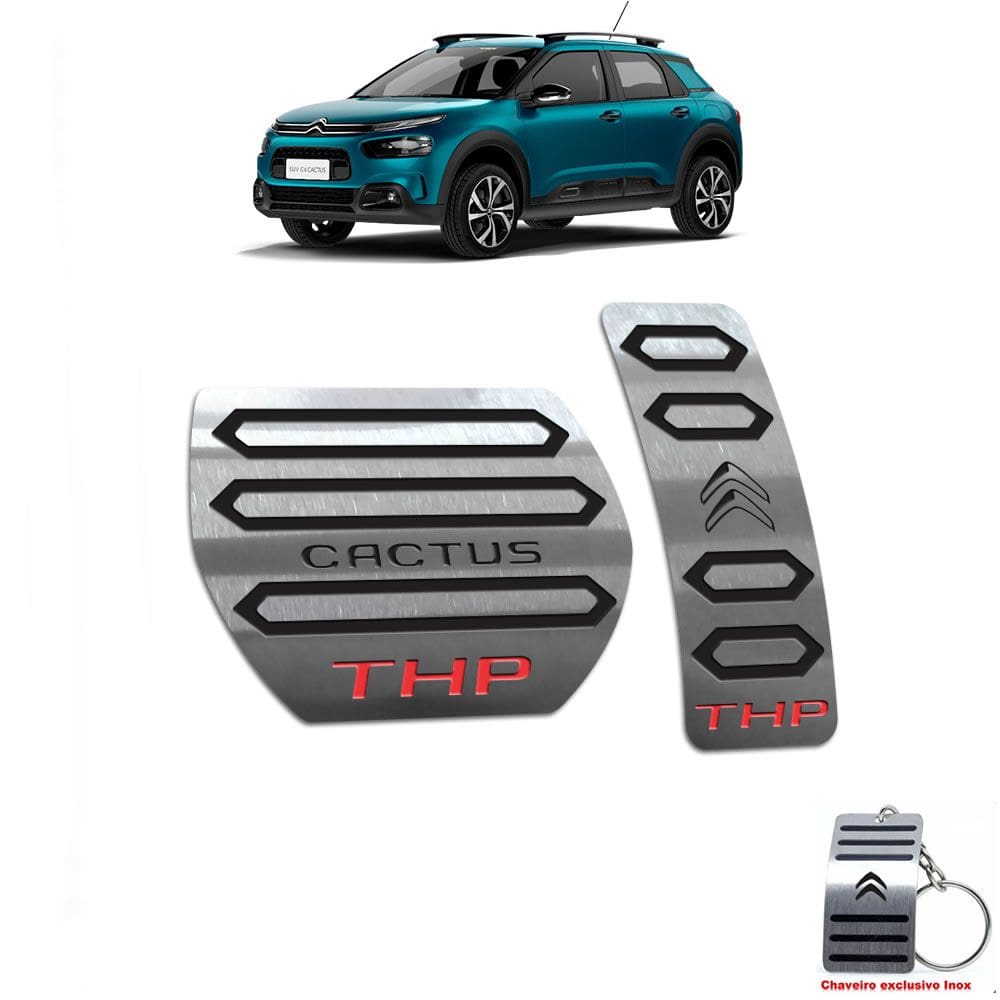 Pedaleira Automático Citroen C4 Cactus Thp Aço Inox Preto
