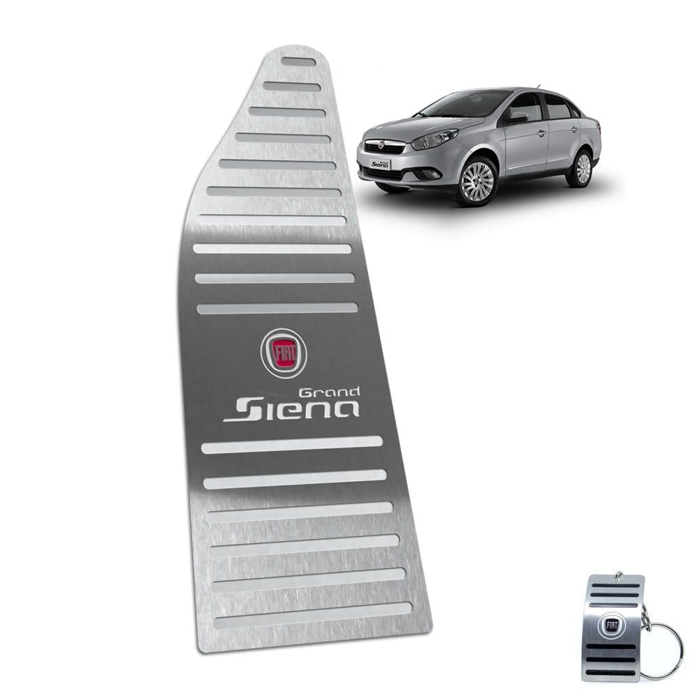 Descanso De Pé Aço Inox Fiat Grand Siena 2013 A 2020 Prata