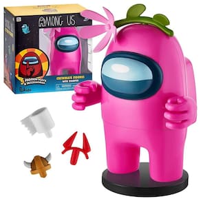 Among Us Stamper Pink Crewmate Flower Hat 7" Jogo de Vídeo Game