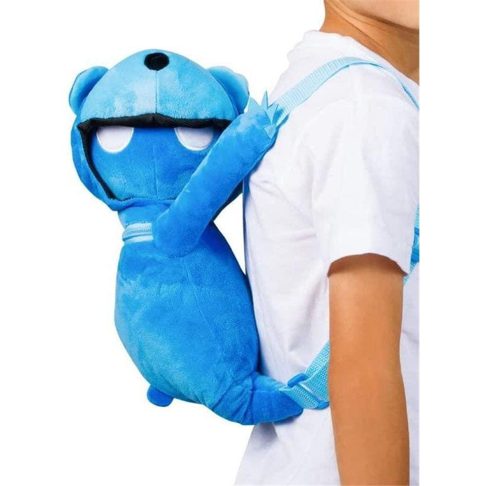Gang Beasts Blue Bear Plush Backpack School Bag Jogo de Vídeo