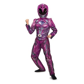 Power Rangers Filme Pink Ranger Deluxe tamanho L 10/12 SABAN