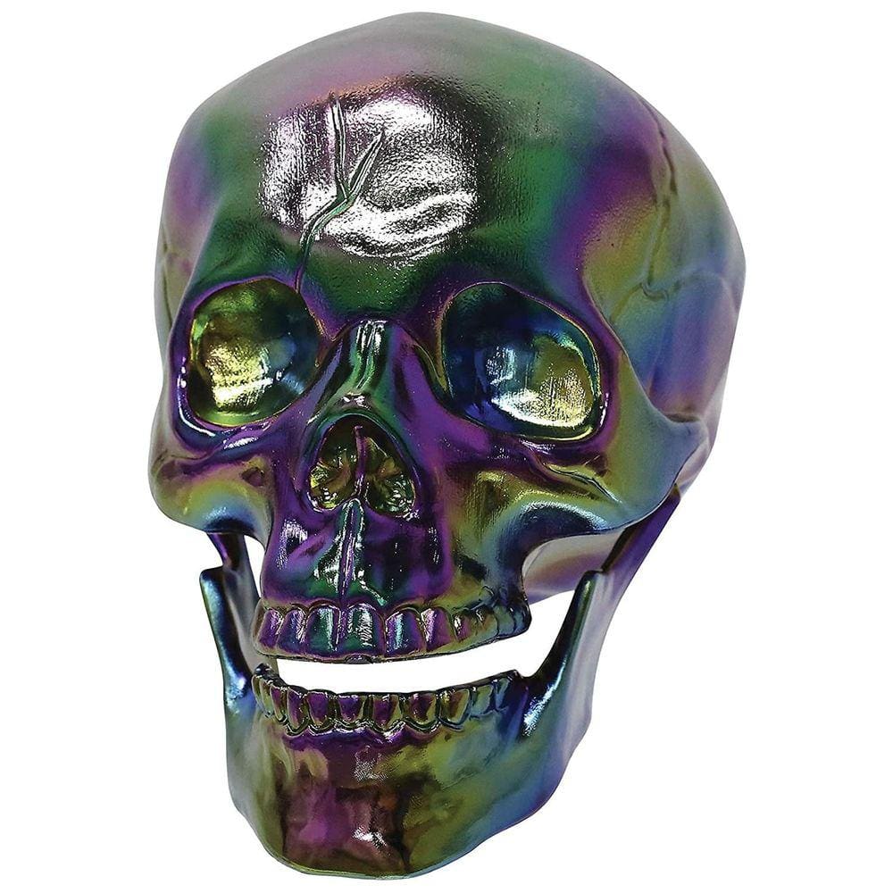 Crazy Bonez Oil Slick Iridescente Acabamento Caveira Decoração Metálica