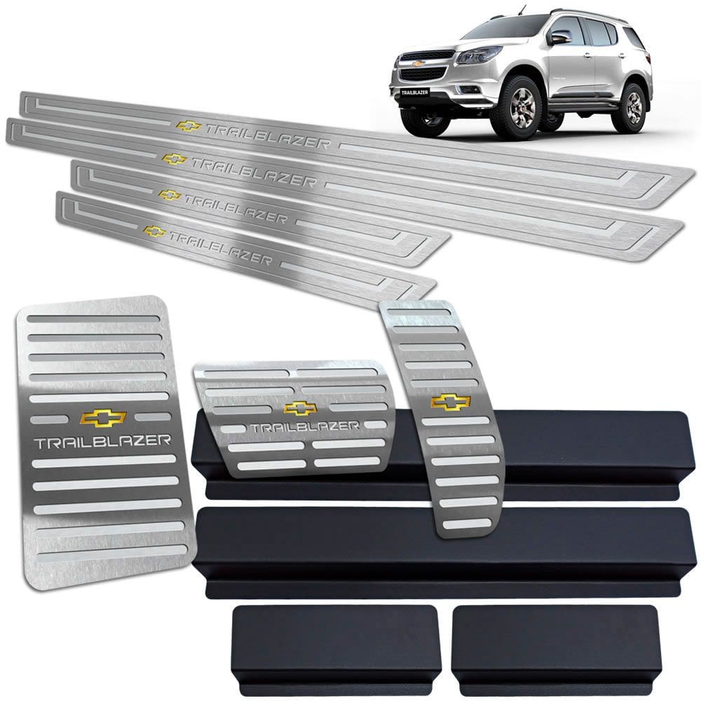 Descanso De Pé Soleira Pedaleira Prata Chevrolet Trailblazer