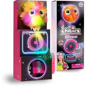 Chibies Boom Box Sparkle Parrot interativo com brilhos de música