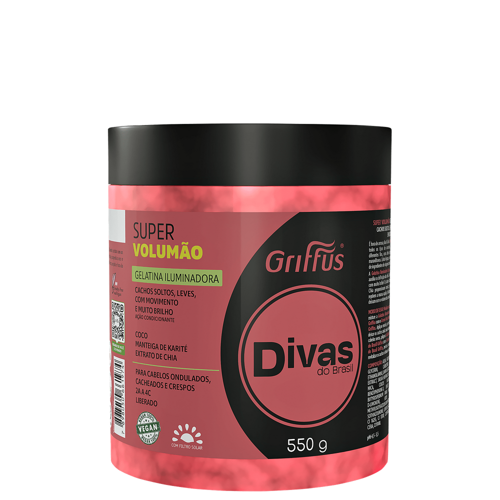 Griffus Divas do Brasil Super Volumão - Gelatina Iluminadora 550g
