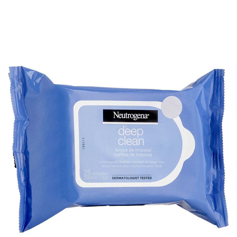 Neutrogena Deep Clean Lenço Demaquilante Facial 25 un BLZ