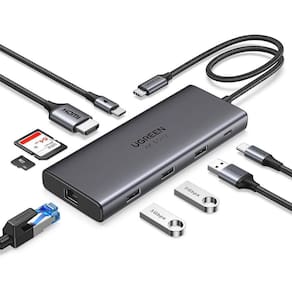 Hub USB-C 9 em 1 Ugreen HDMI 4K Ethernet 1Gbps | Cinza