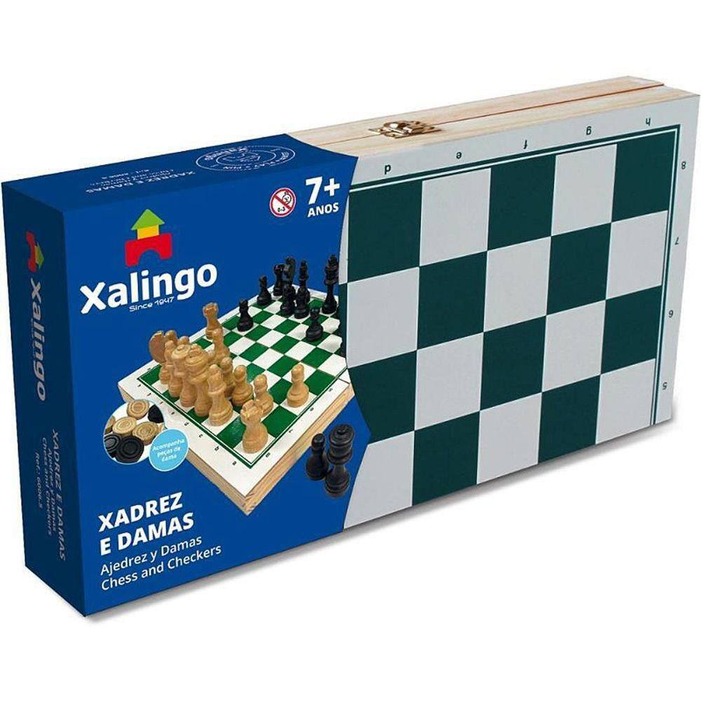 Jogo de Mesa 6x1 Madeira mdf - Damas, Trilha, Xadrez no Shoptime