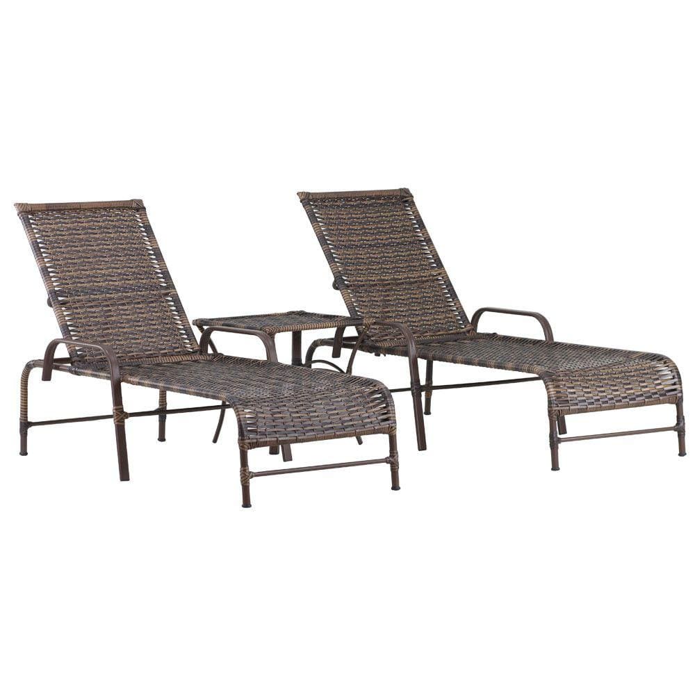 Kit 2 Espreguiçadeiras Catar e Mesa com Pintura Eletrostática Piscina Jardim Alumínio Trama