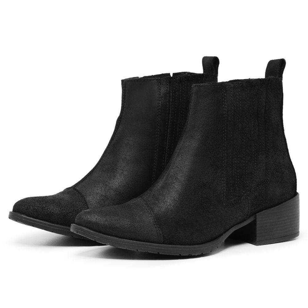 Botina Feminina Moda Casual Sola Leve Estilo Conforto Elástico Laterais Cano Curto Mulher Elegante
