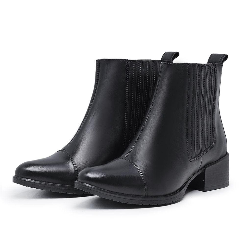 Botina Feminina Moda Country Boiadeira Sola Leve Estilo Conforto Elástico Laterais Costura Reforçada
