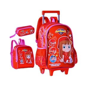 Kit Mochila De Carrinho Estojo Lancheira 16" AV24033K Clio
