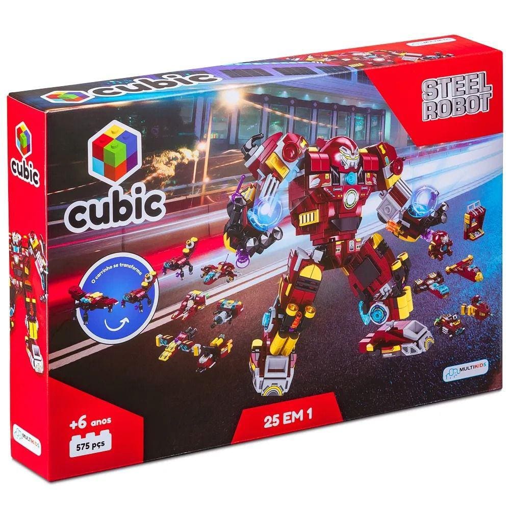 Lego Cubic Steel Robot 575Pçs 25 Em 1 Br1617 Multikids