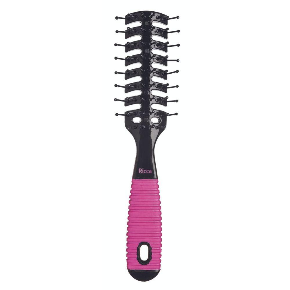 Escova Ventilada Ricca Black & Pink Cód.2409