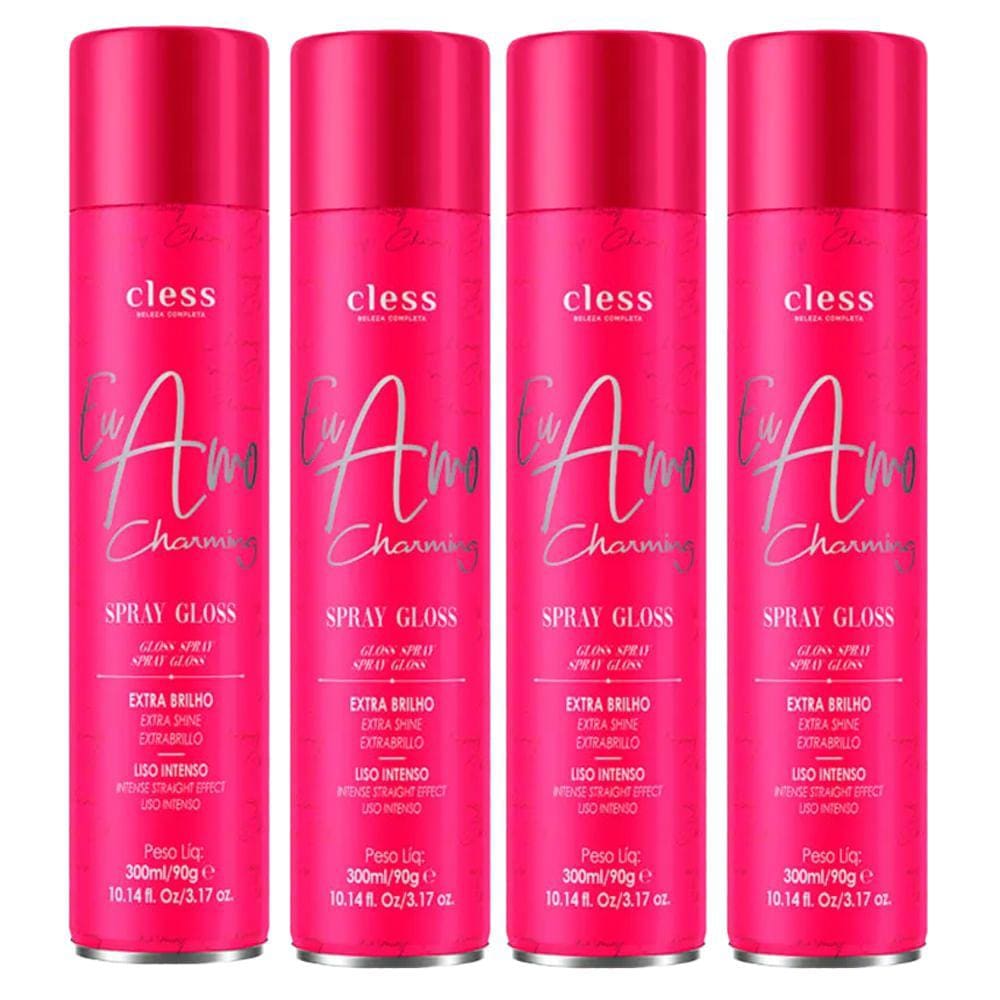 Kit Hair Spray Charming Gloss Collection 300ml - 4 Unidades