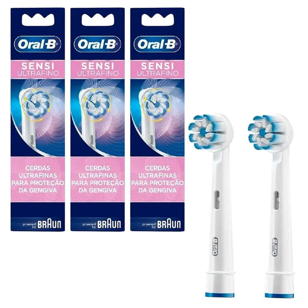 Kit 3 Refil Para Escova Elétrica Oral-B Sensi Ultrafino - 2 Unidades