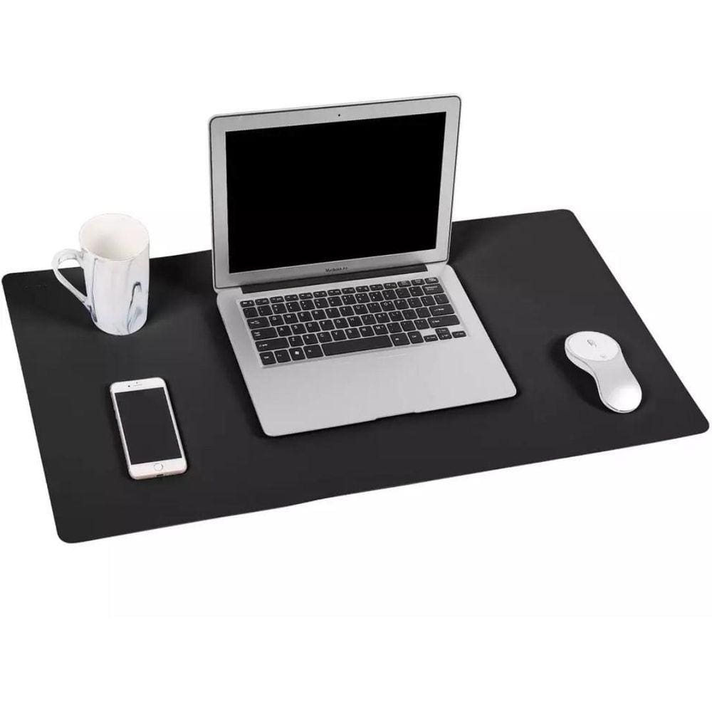 Kit Mousepad 70X30Cm Grande Couro P U + Suporte Fone Ouvido