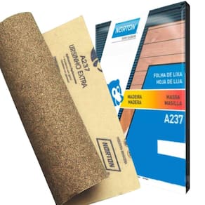 50 Folhas Lixa para madeira 225x275mm Grão 180 A237 Norton
