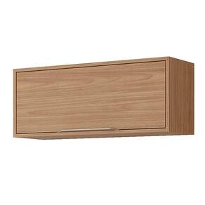 Armário Aéreo De Cozinha 100%Mdf 80Cm Geladeira 1 Pt Basculante Divina Mgm Móveis Freijó