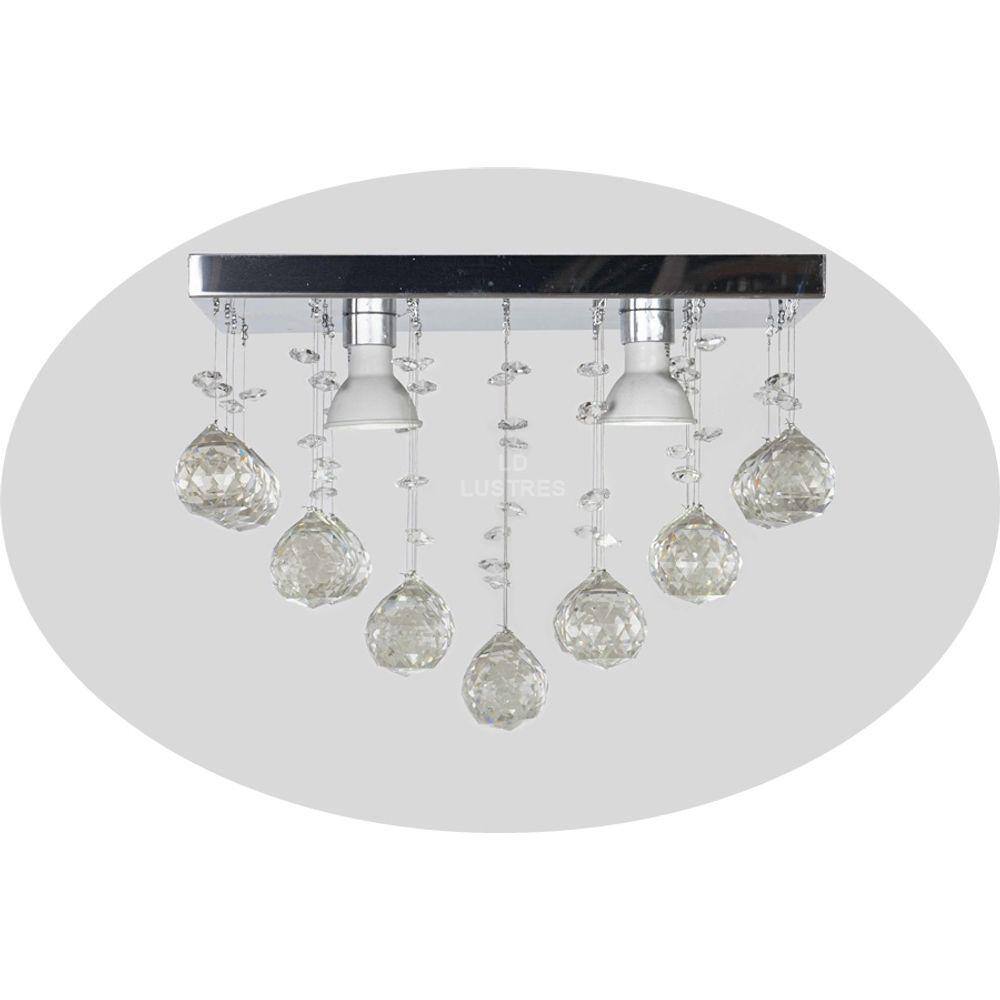 Lustre De Cristal Retangular Sala De Jantar Estar