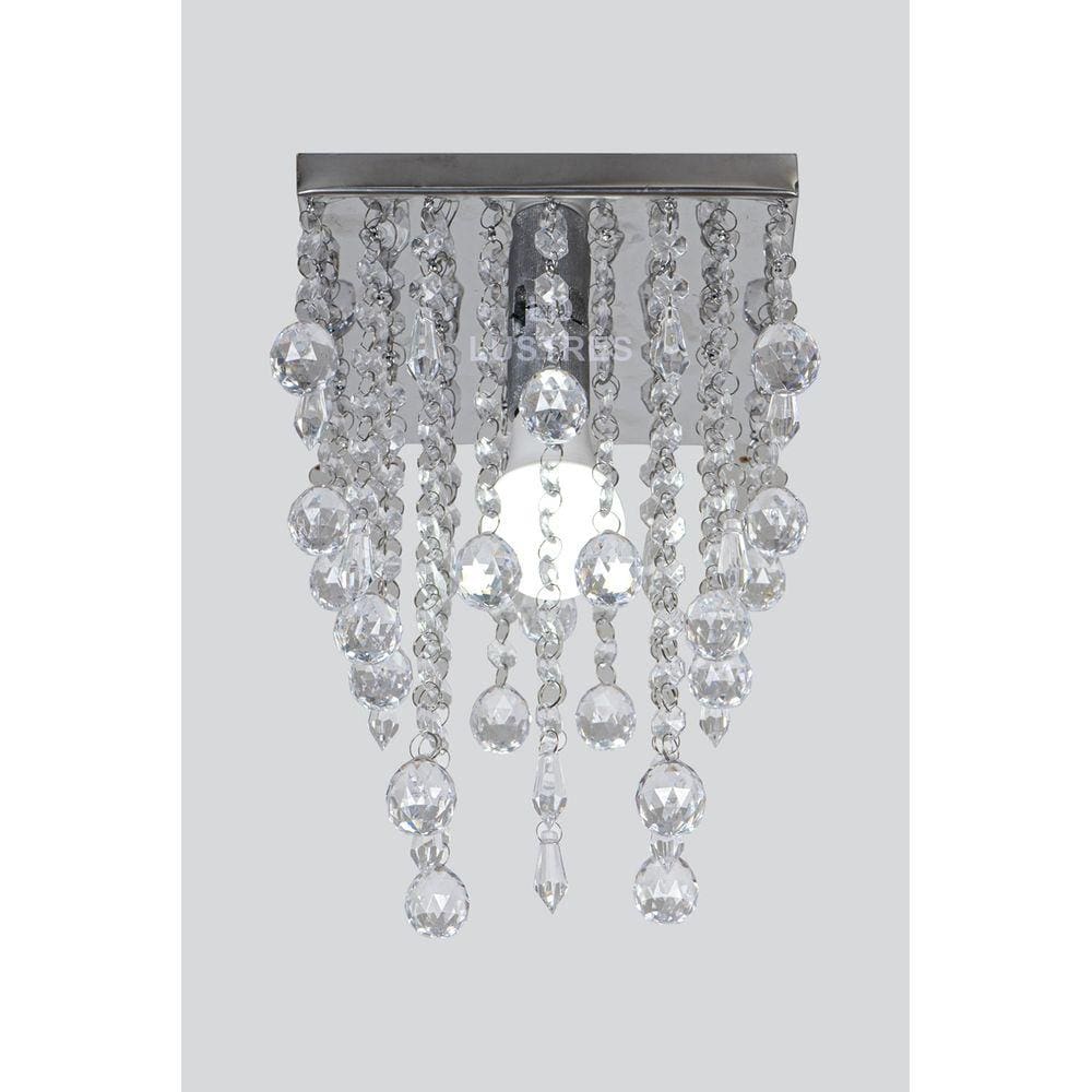 Lustre Para Sala Quarto Alto Brilho Vai Montado Base 20x20cm