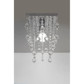 Lustre De Acrilico Belíssimo Para Sala Base De Inox 20x20cm