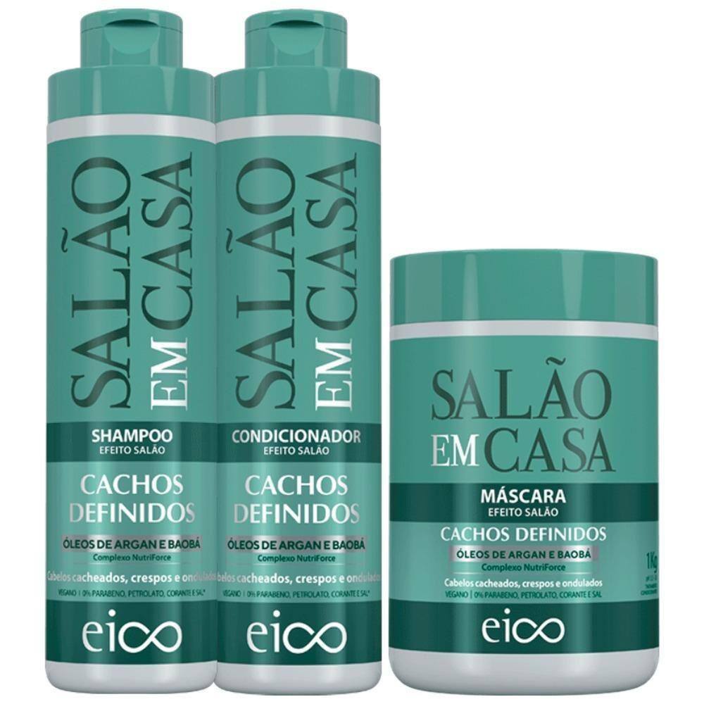 Kit Eico Cachos Definidos Sh+Cond+Másc 800ml/750ml/1kg