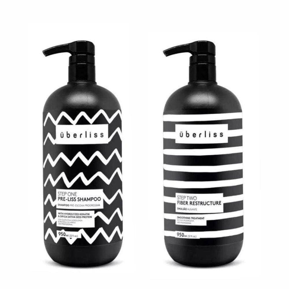 Avlon Uberliss Escova Progressiva kit shampoo e fiber 1 L