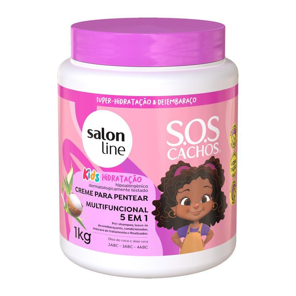 Creme para Pentear Salon Line S.O.S Cachos Kids Hidratação Multifuncional 5 em 1Kg